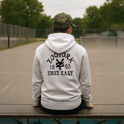 ZOO YORK TRUE EAST SKETCH HOODIE LITE WHITE