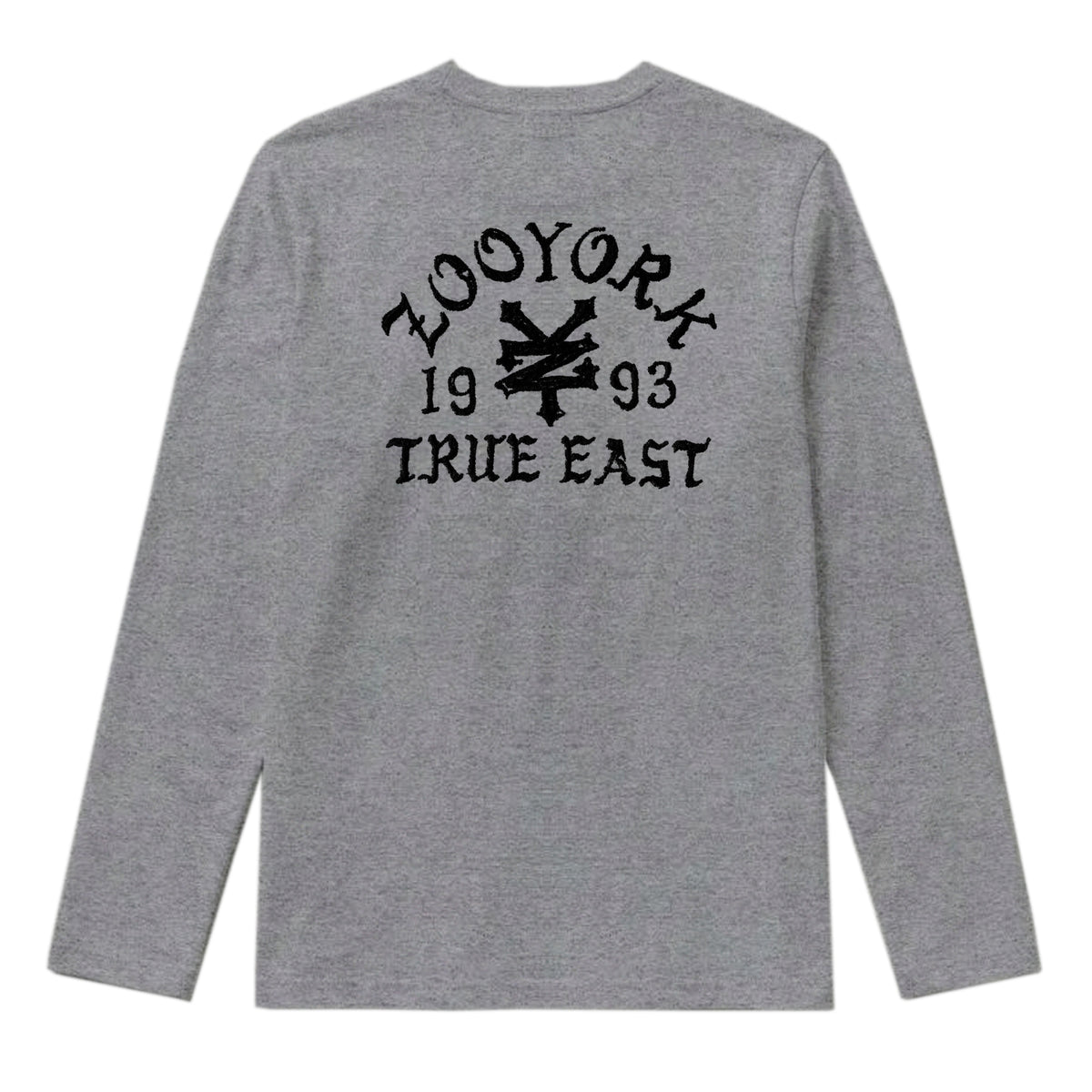 Zoo York True East Sketch Long Sleeve T-Shirt Heather Grey - back
