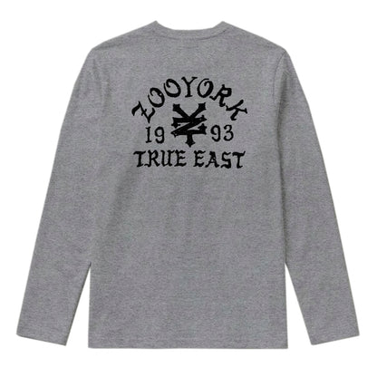 Zoo York True East Sketch Long Sleeve T-Shirt Heather Grey - back
