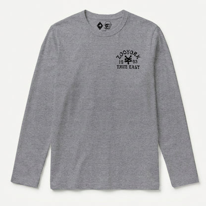 Zoo York True East Sketch Long Sleeve T-Shirt Heather Grey - front