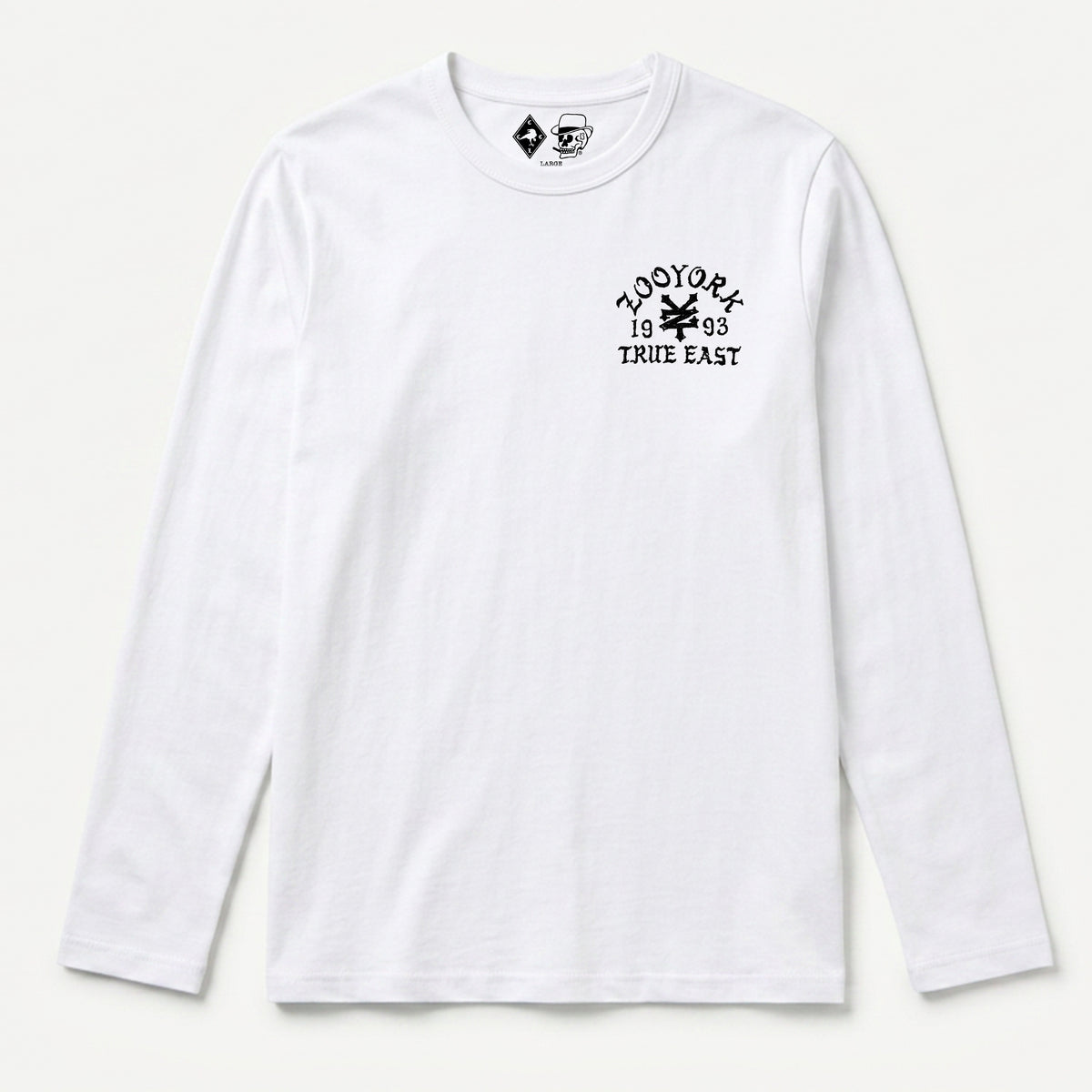 Zoo York True East Sketch Long Sleeve T-Shirt White - front