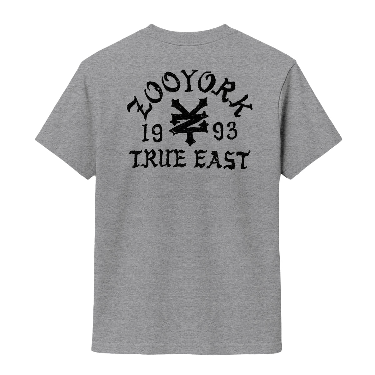 Zoo York True East Sketch T-Shirt Heather Grey - back
