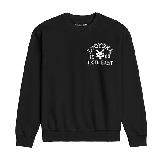 ZOO YORK TRUE EAST SKETCH CREW SWEAT BLACK