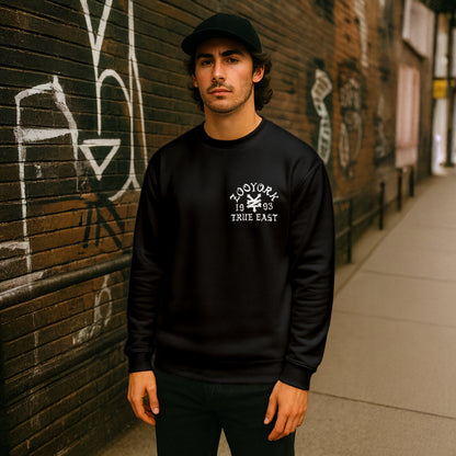 ZOO YORK TRUE EAST SKETCH CREW SWEAT BLACK