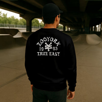 ZOO YORK TRUE EAST SKETCH CREW SWEAT BLACK