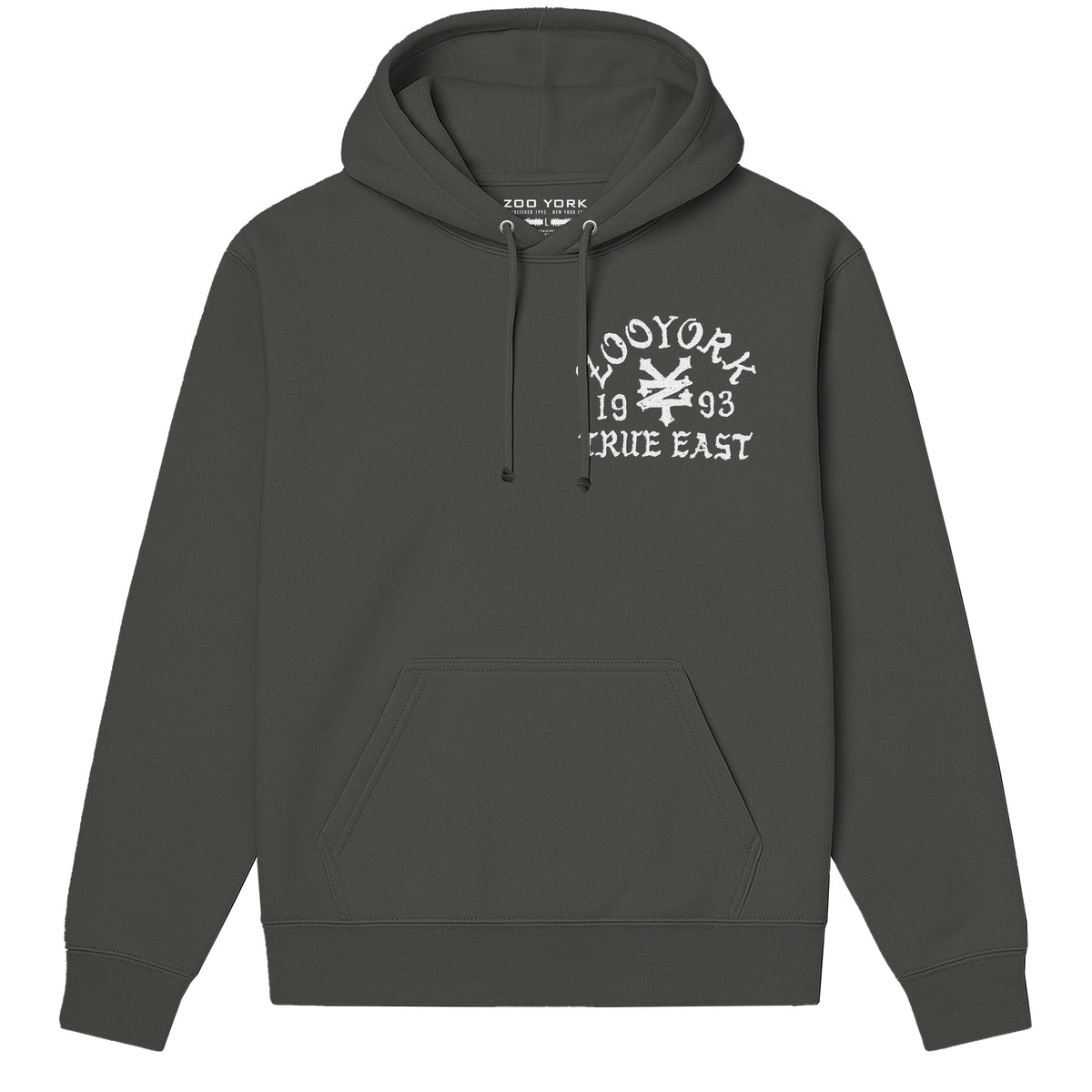 Zoo York True East Sketch Hoodie Charcoal - front
