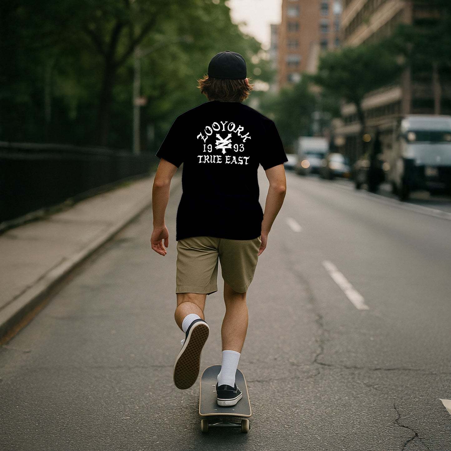 ZOO YORK TRUE EAST SKETCH T-SHIRT BLACK