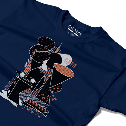 ZOO YORK NY STACK T-SHIRT NAVY BLUE