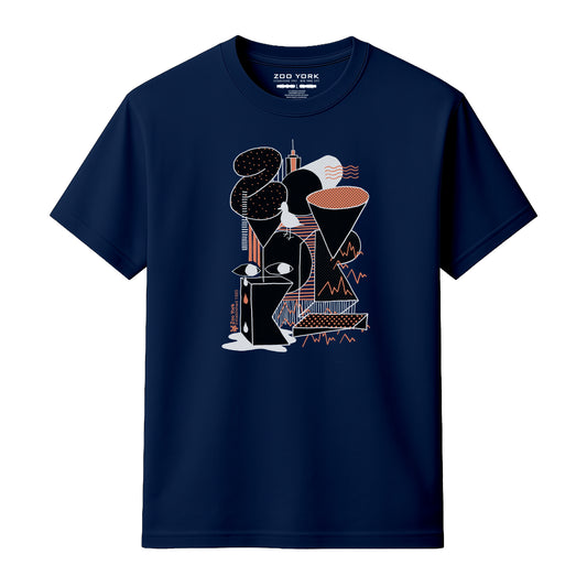 ZOO YORK NY STACK T-SHIRT NAVY BLUE