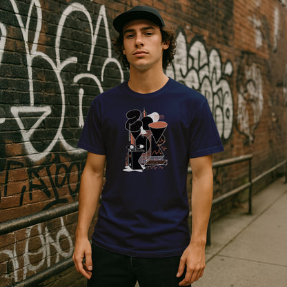 ZOO YORK NY STACK T-SHIRT NAVY BLUE