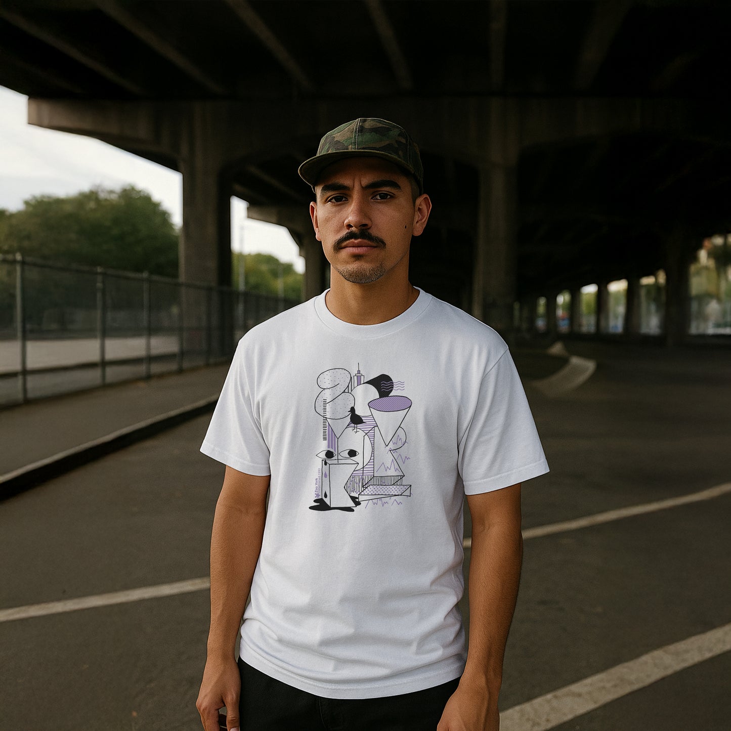 ZOO YORK NY STACK T-SHIRT WHITE