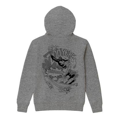 ZOO YORK KING OF THE CITY HOODIE HEATHER GREY