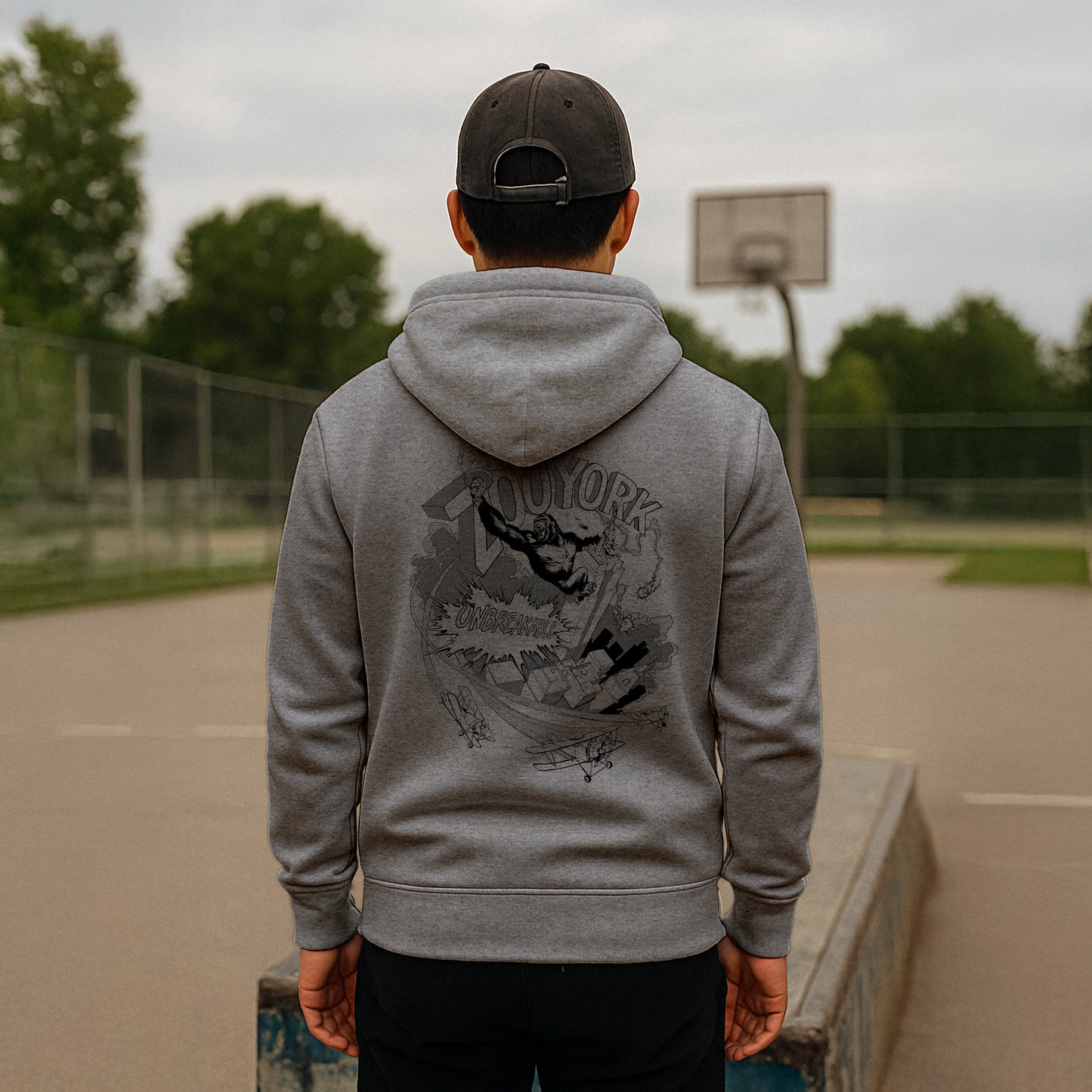 ZOO YORK KING OF THE CITY HOODIE HEATHER GREY