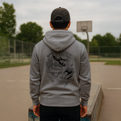 ZOO YORK KING OF THE CITY HOODIE HEATHER GREY