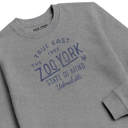 ZOO YORK STATE OF MIND CREW SWEAT HEATHER GREY