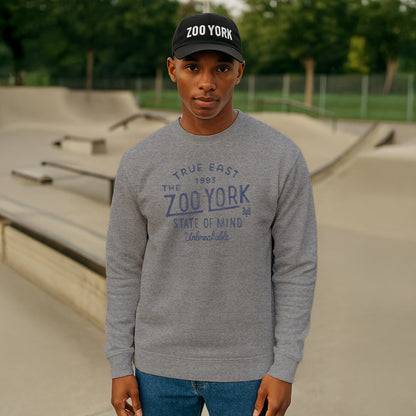 ZOO YORK STATE OF MIND CREW SWEAT HEATHER GREY