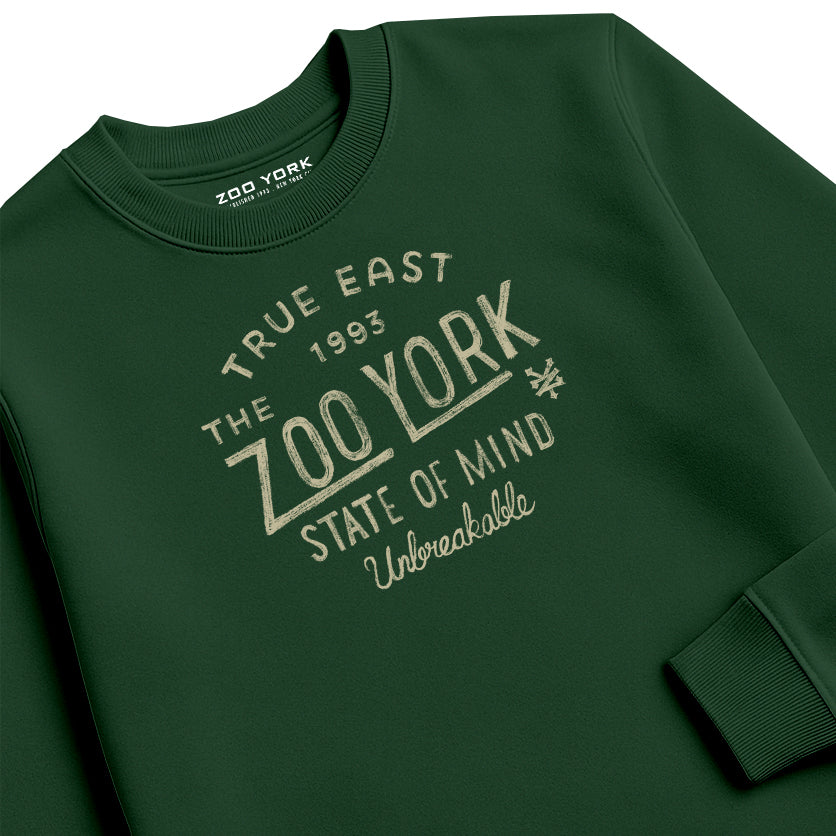 ZOO YORK STATE OF MIND CREW SWEAT LITE BOTTLE GREEN