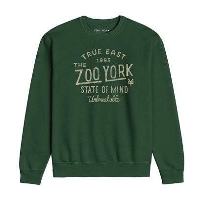 ZOO YORK STATE OF MIND CREW SWEAT LITE BOTTLE GREEN