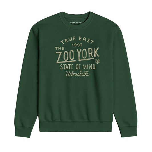 ZOO YORK STATE OF MIND CREW SWEAT LITE BOTTLE GREEN