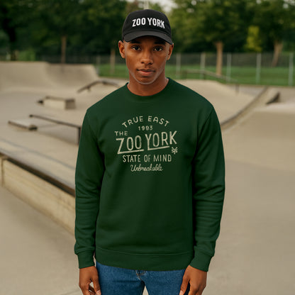 ZOO YORK STATE OF MIND CREW SWEAT LITE BOTTLE GREEN