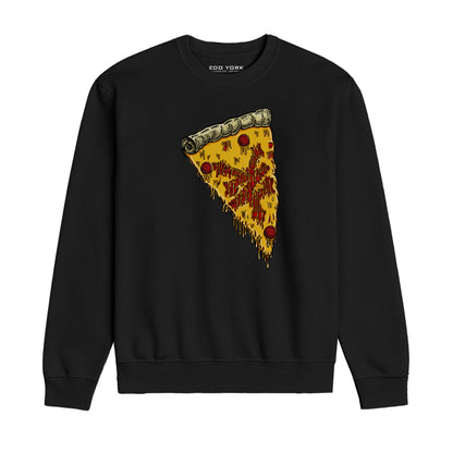 Zoo York New York Pizza Crew Sweat Black - front