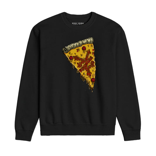 Zoo York New York Pizza Crew Sweat Black - front
