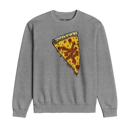 Zoo York New York Pizza Crew Sweat Heather Grey - front