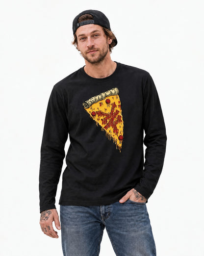 Zoo York New York Pizza Long Sleeve T-Shirt Black - model front