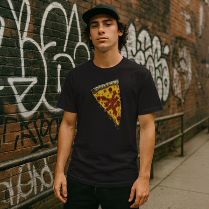 ZOO YORK NEW YORK PIZZA T-SHIRT BLACK