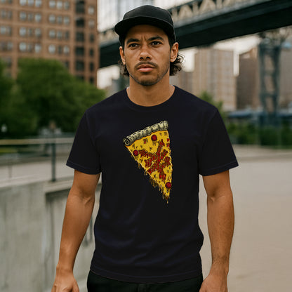 ZOO YORK NEW YORK PIZZA T-SHIRT BLACK
