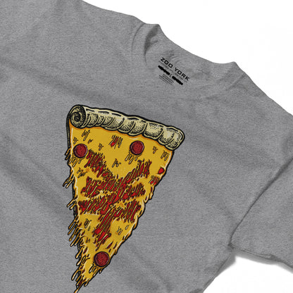 ZOO YORK NEW YORK PIZZA T-SHIRT HEATHER GREY