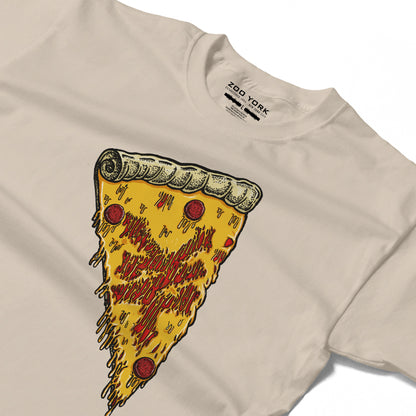 ZOO YORK NEW YORK PIZZA T-SHIRT NATURAL