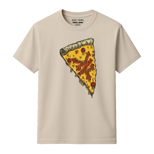 ZOO YORK NEW YORK PIZZA T-SHIRT NATURAL
