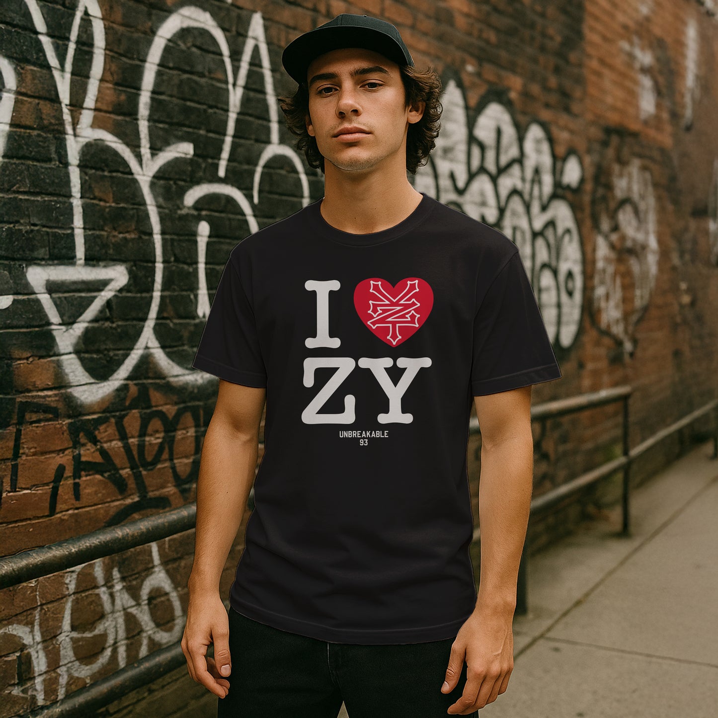 ZOO YORK I LOVE ZY T-SHIRT BLACK