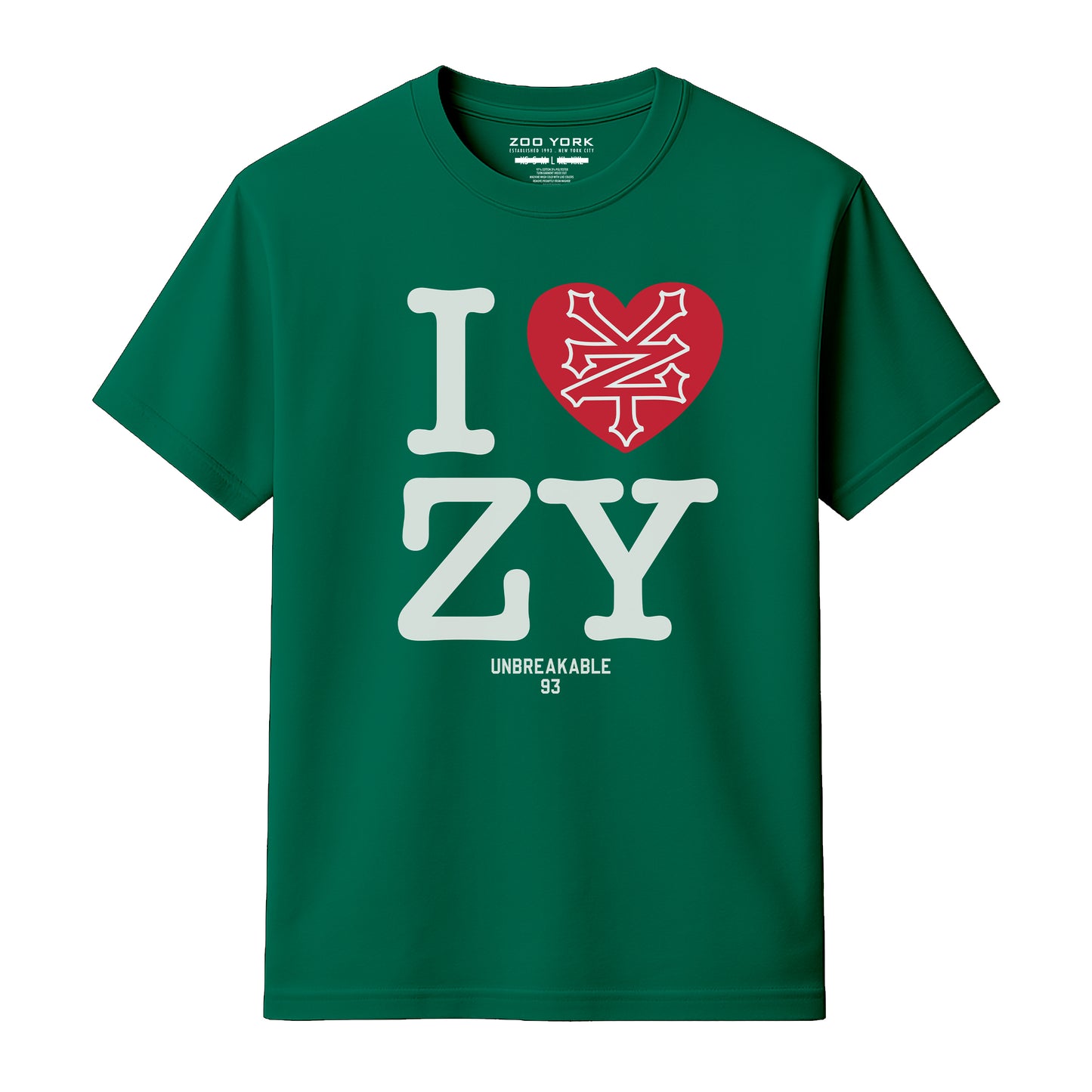 ZOO YORK I LOVE ZY T-SHIRT COLLEGE GREEN