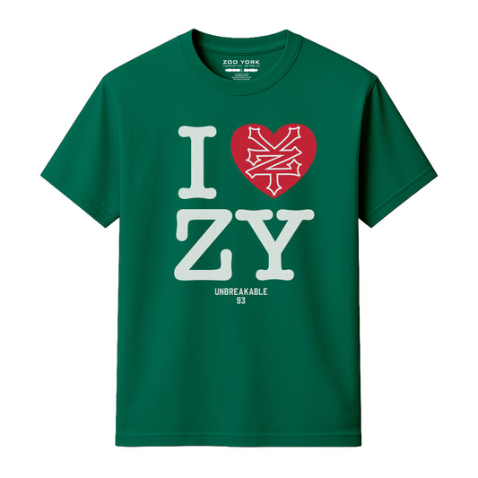 ZOO YORK I LOVE ZY T-SHIRT COLLEGE GREEN