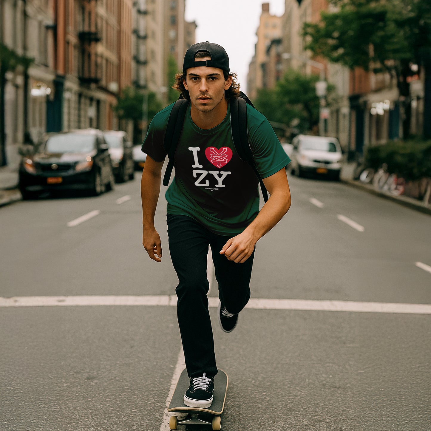 ZOO YORK I LOVE ZY T-SHIRT COLLEGE GREEN