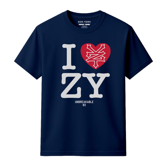 ZOO YORK I LOVE ZY T-SHIRT NAVY BLUE
