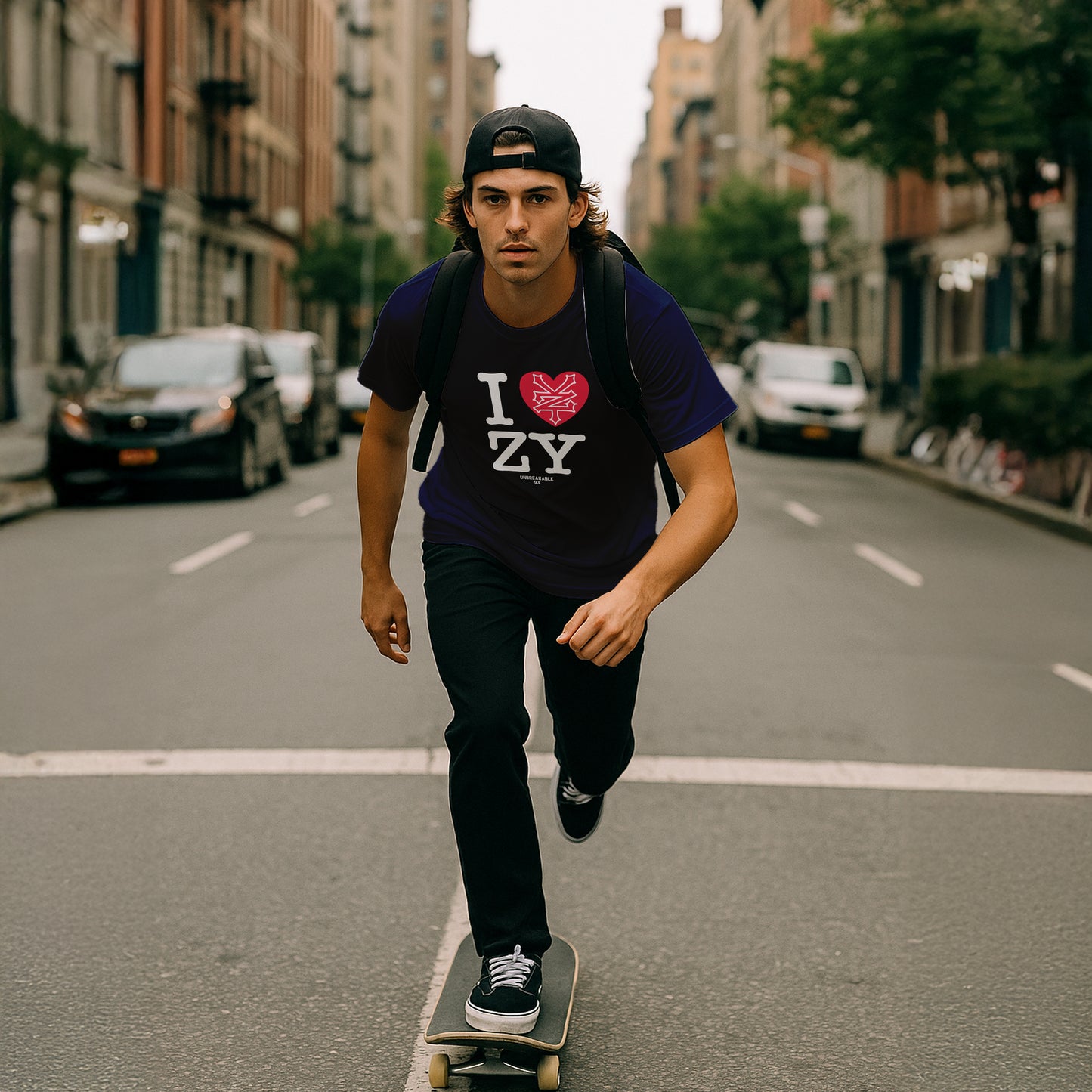 ZOO YORK I LOVE ZY T-SHIRT NAVY BLUE