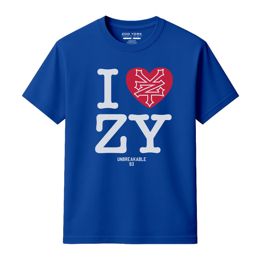 ZOO YORK I LOVE ZY T-SHIRT ROYAL BLUE