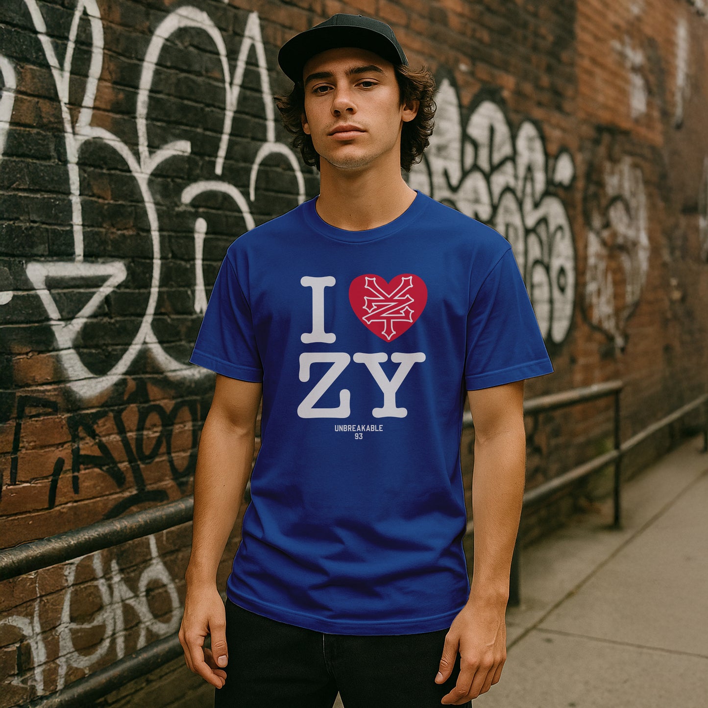 ZOO YORK I LOVE ZY T-SHIRT ROYAL BLUE
