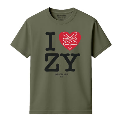 ZOO YORK I LOVE ZY T-SHIRT CLASSIC OLIVE
