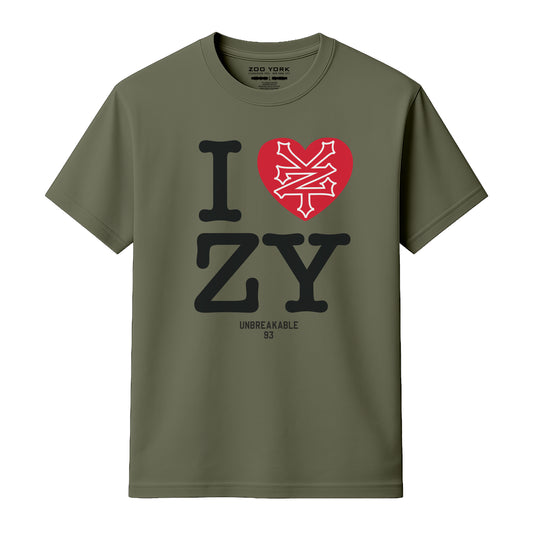 ZOO YORK I LOVE ZY T-SHIRT CLASSIC OLIVE