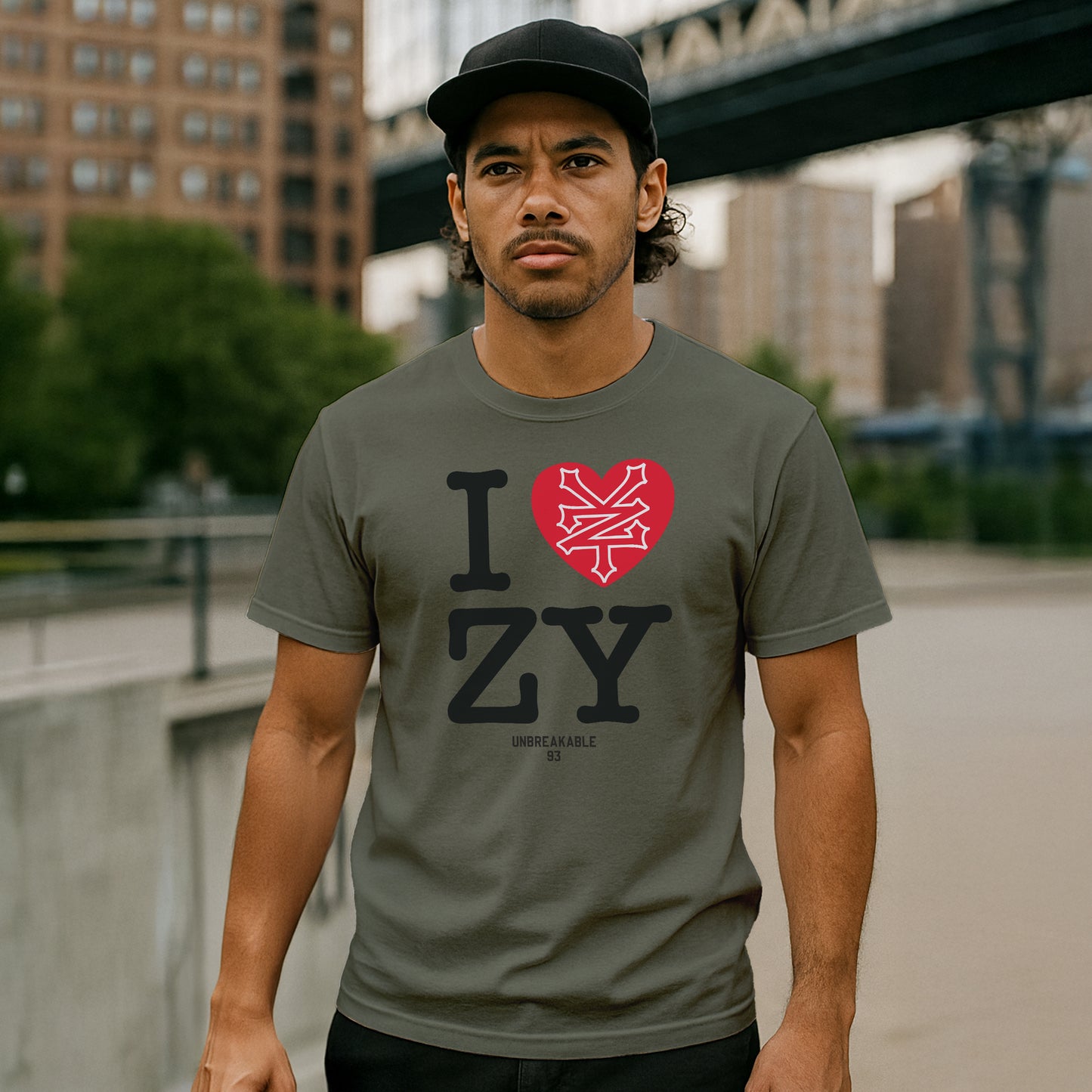 ZOO YORK I LOVE ZY T-SHIRT CLASSIC OLIVE