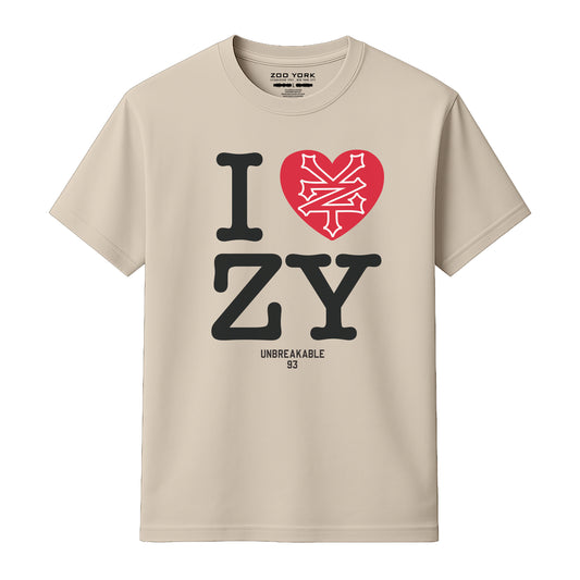 ZOO YORK I LOVE ZY T-SHIRT NATURAL
