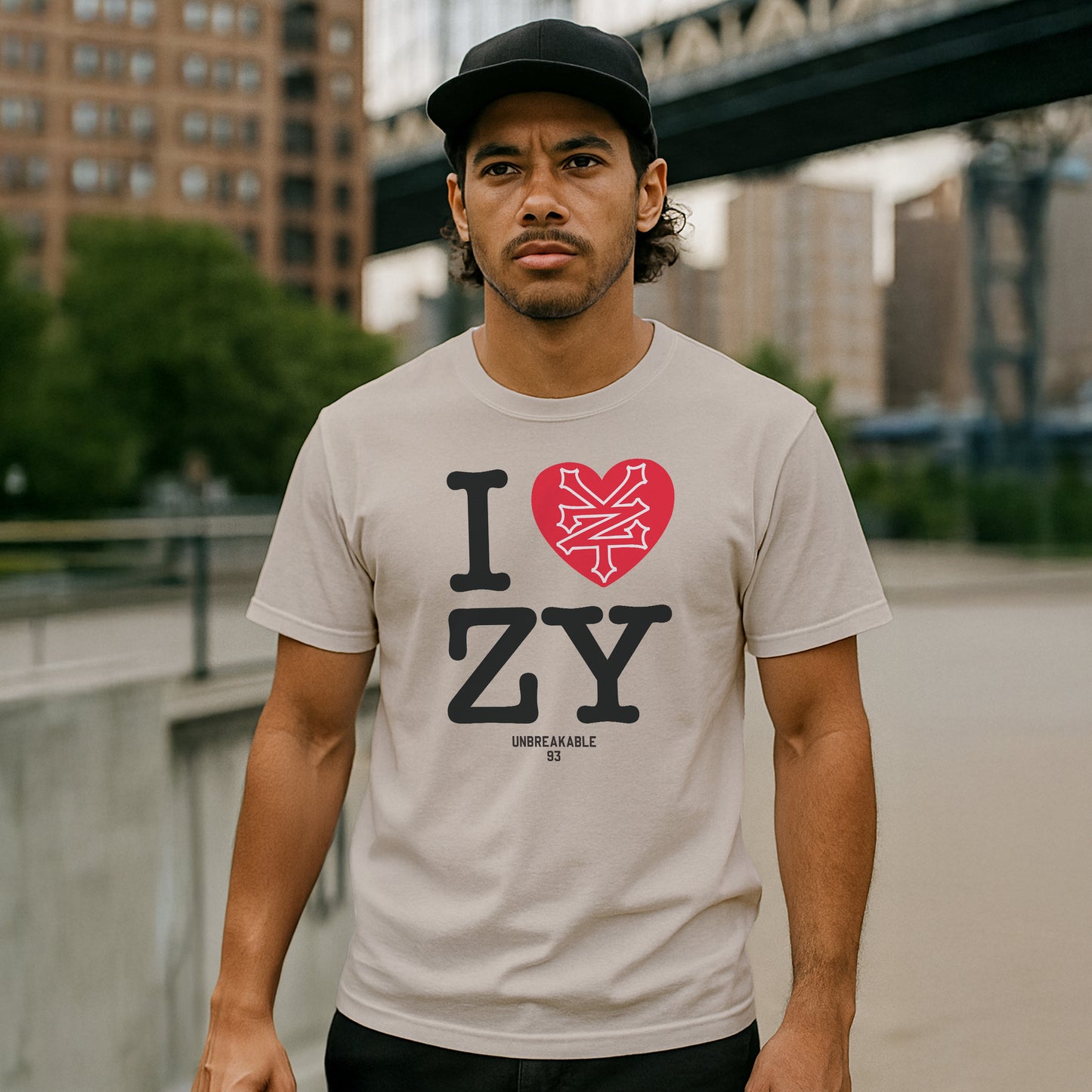 ZOO YORK I LOVE ZY T-SHIRT NATURAL