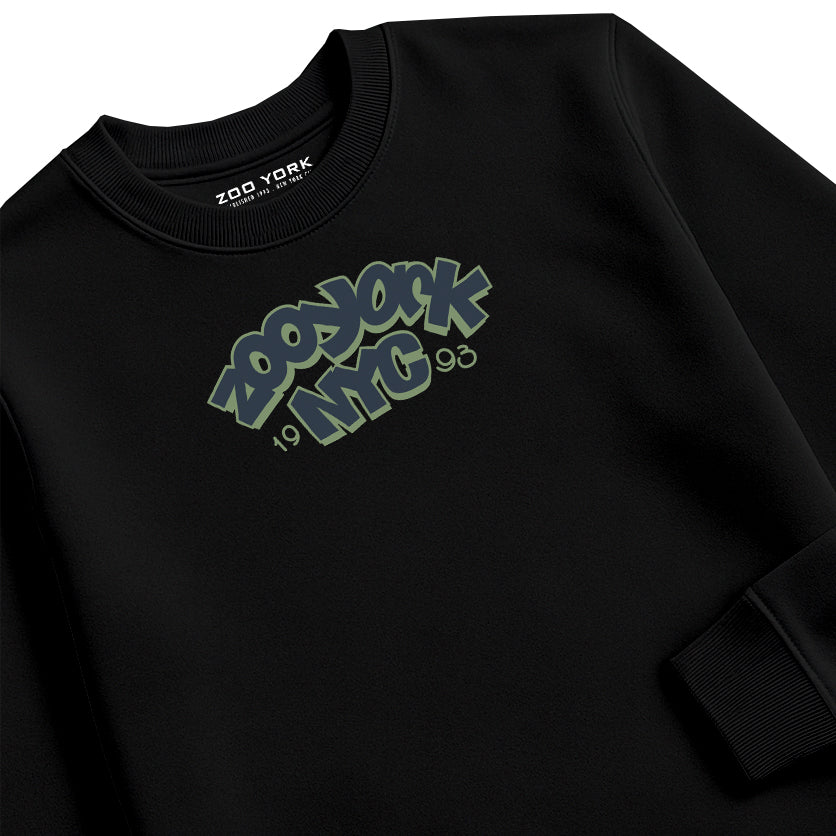 ZOO YORK THROW UP CREW SWEAT BLACK