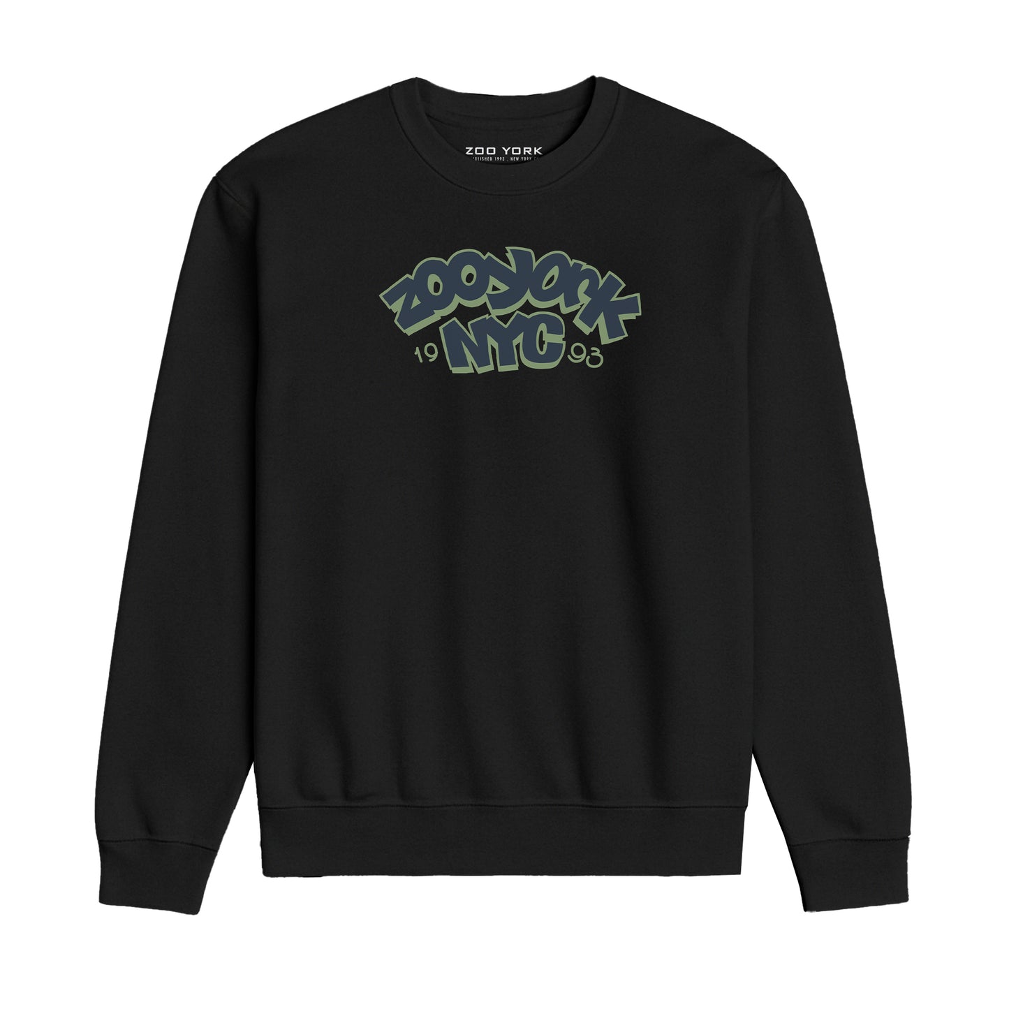 ZOO YORK THROW UP CREW SWEAT BLACK