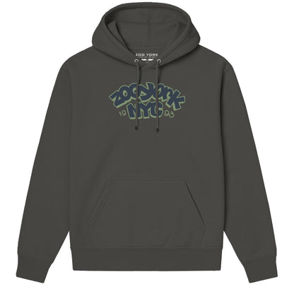 Zoo York Throw Up Hoodie Charcoal - front