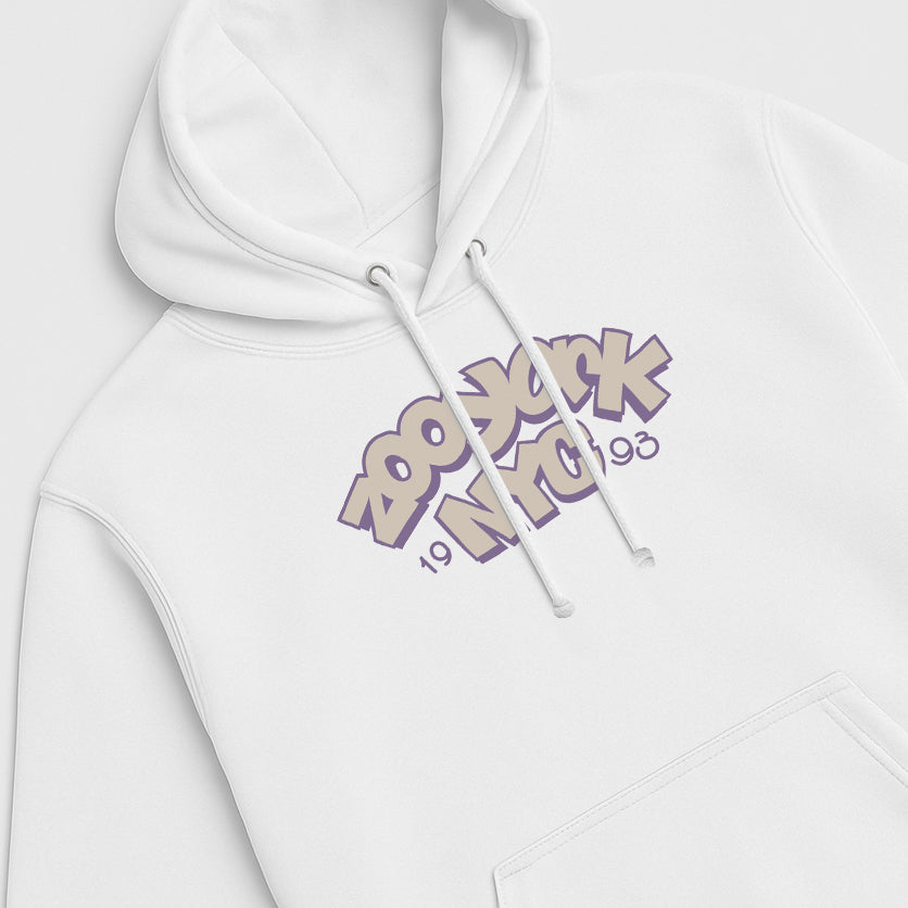 Zoo York Throw Up Hoodie White - detail